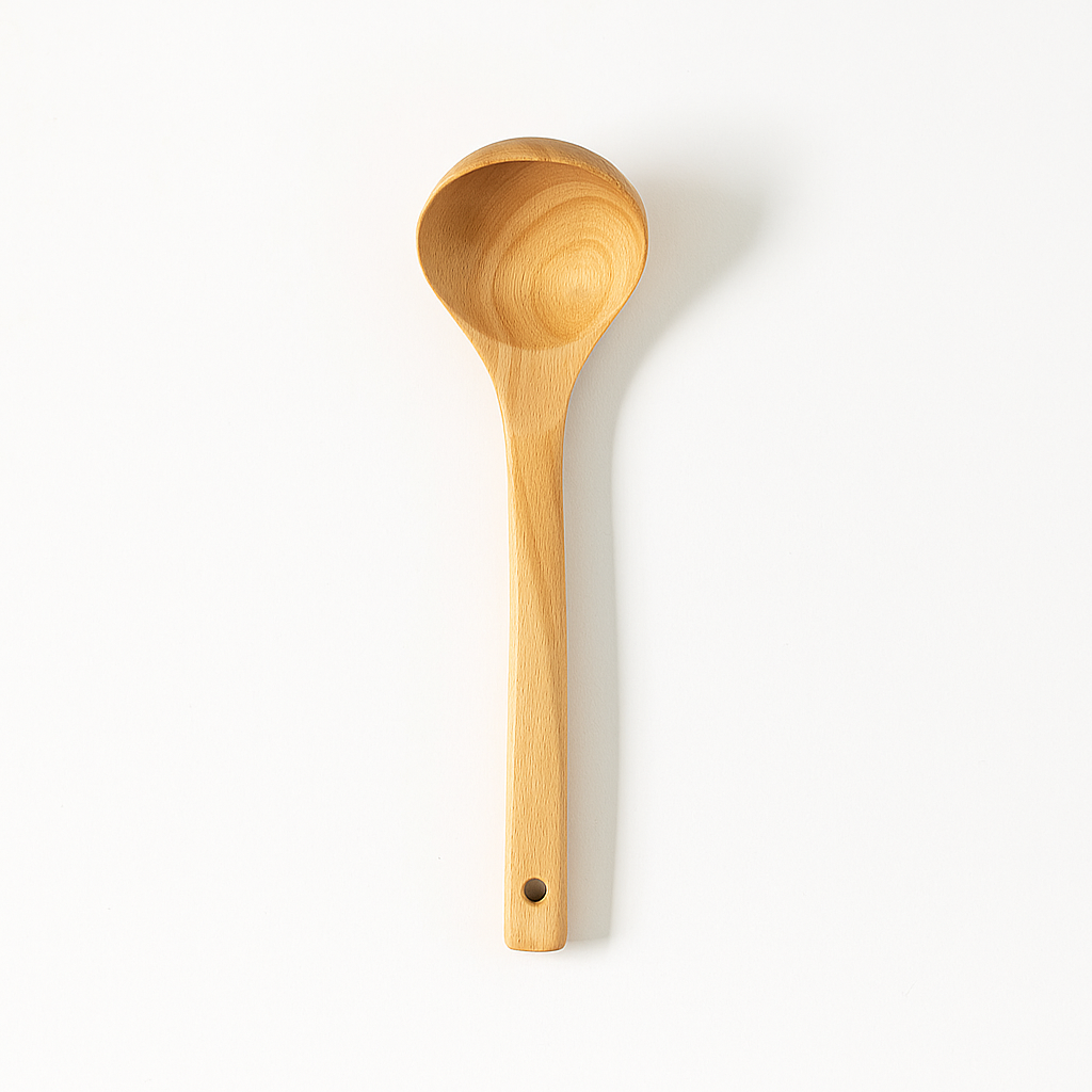 Spatule en bois naturel douce au toucher, design élégant et durable pour cuisine</s>