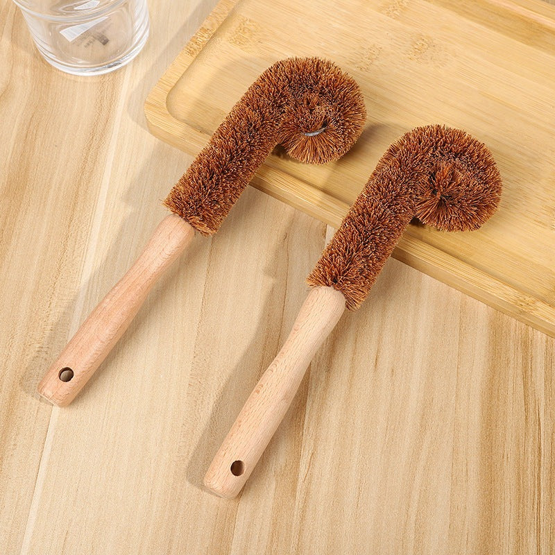 Brosse de nettoyage cuisine en poils de coco naturel – Écologique et durable