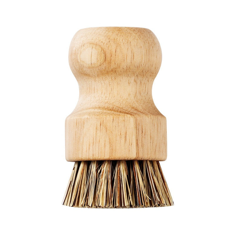 Brosse à vaisselle en bambou avec poignée en bois naturel et fibres robustes pour un nettoyage efficace et écologique