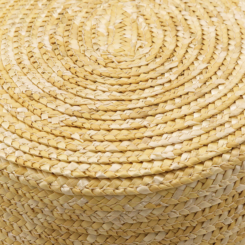 Panier en osier naturel avec couvercle tressé pour rangement élégant et protection contre la poussière