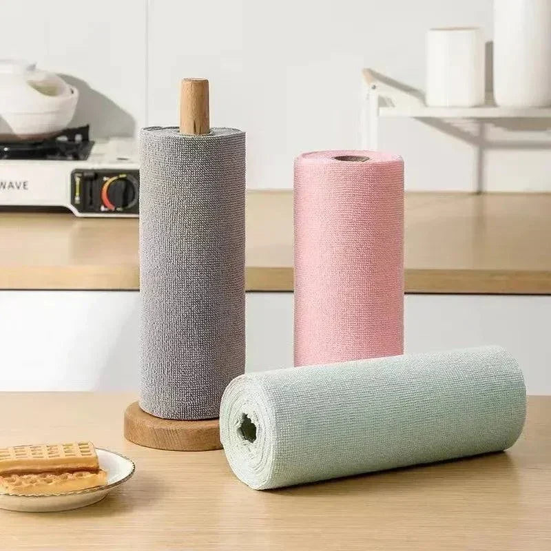 Chiffons microfibre : 1 rouleau de 20 chiffons réutilisables
