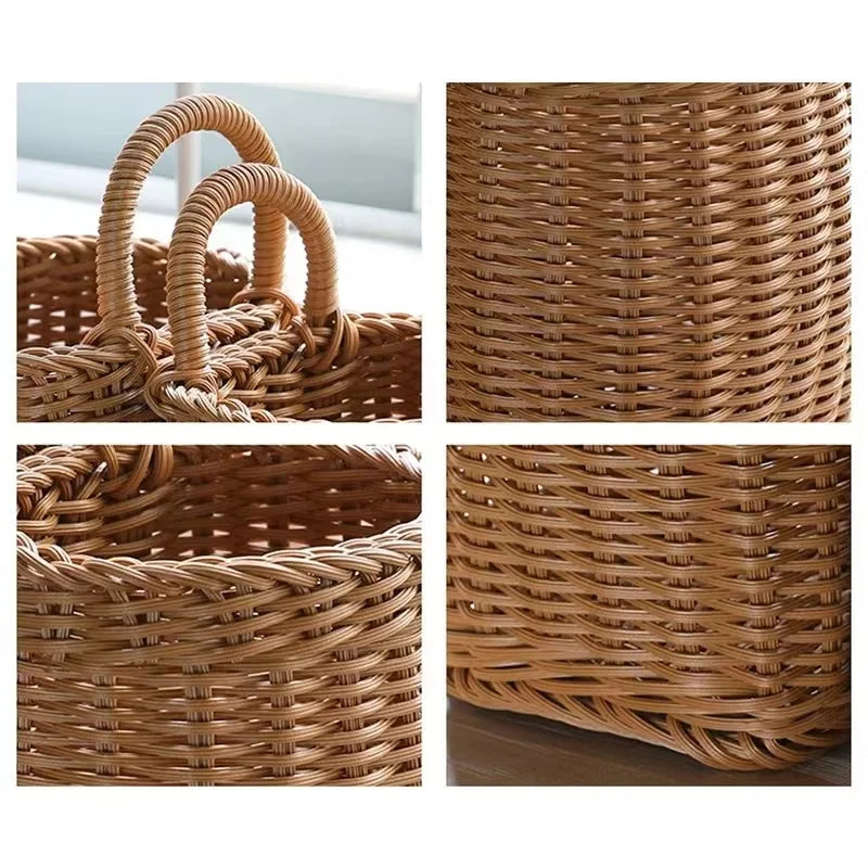 Panier en rotin suspendu