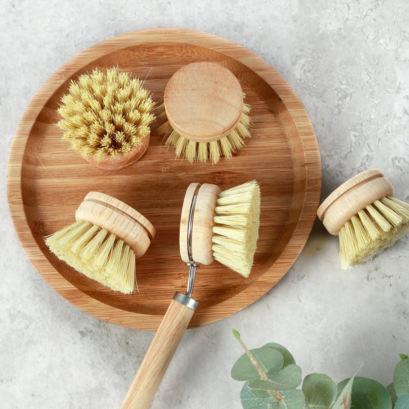 Set de brosses à vaisselle en bambou