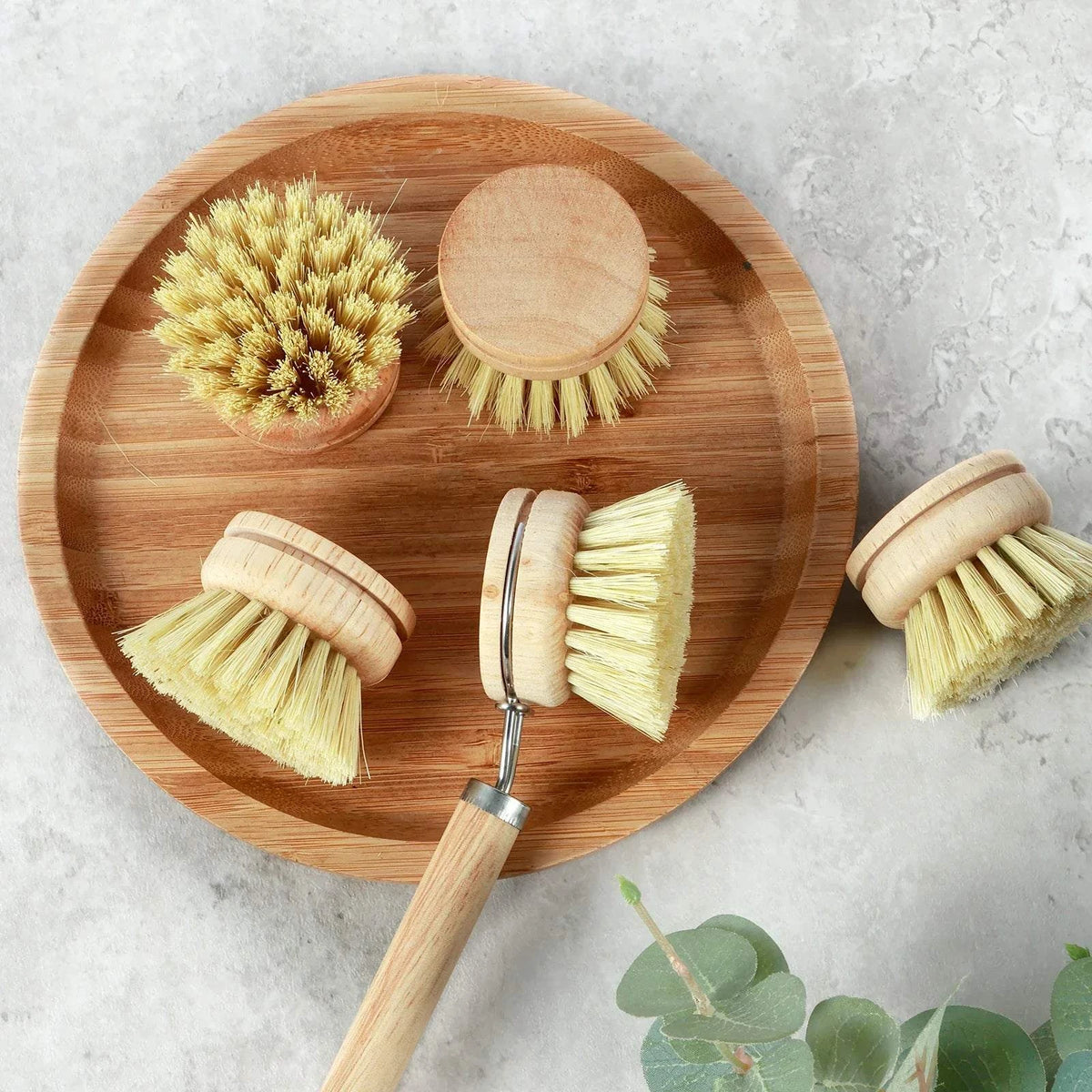 Set de brosses à vaisselle en bambou