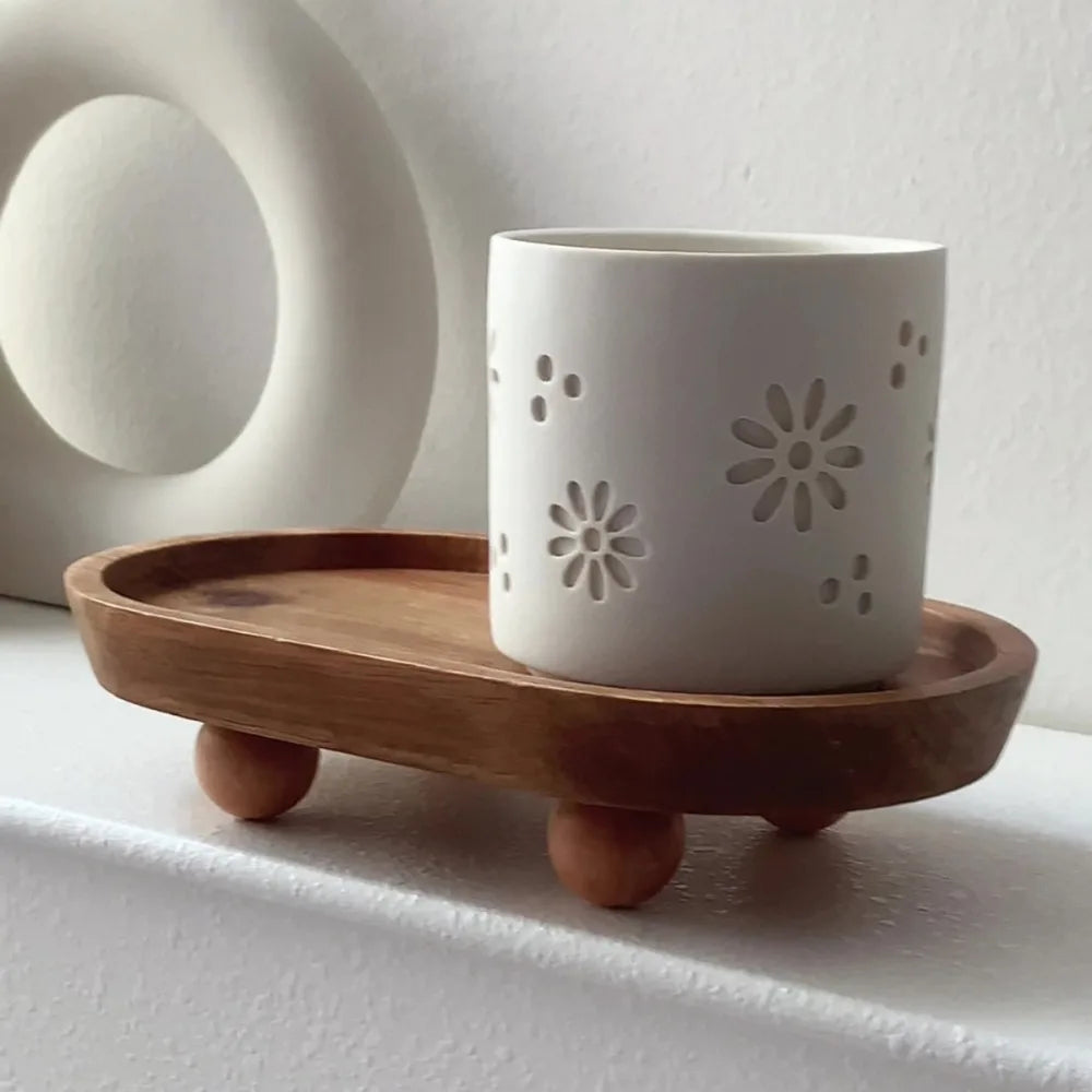 Plateau de présentation en bois