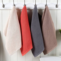 Lot de torchons en coton doux et absorbants pour cuisine, 4 couleurs suspendues