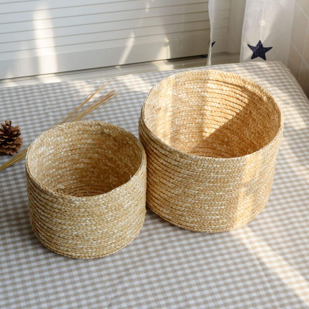 Panier en osier avec couvercle