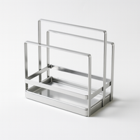 Support en métal à double barre pour planches à découper et organisateur de cuisine compact