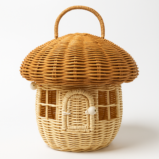 Panier en rotin décoratif
