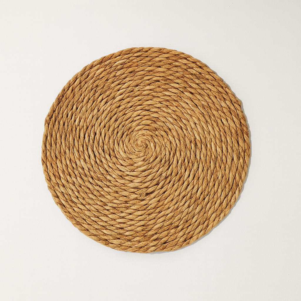 Set de table rond en rotin