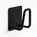 porte-éponge métallique noir design sobre fixé sans perçage pour cuisine ordonnée
