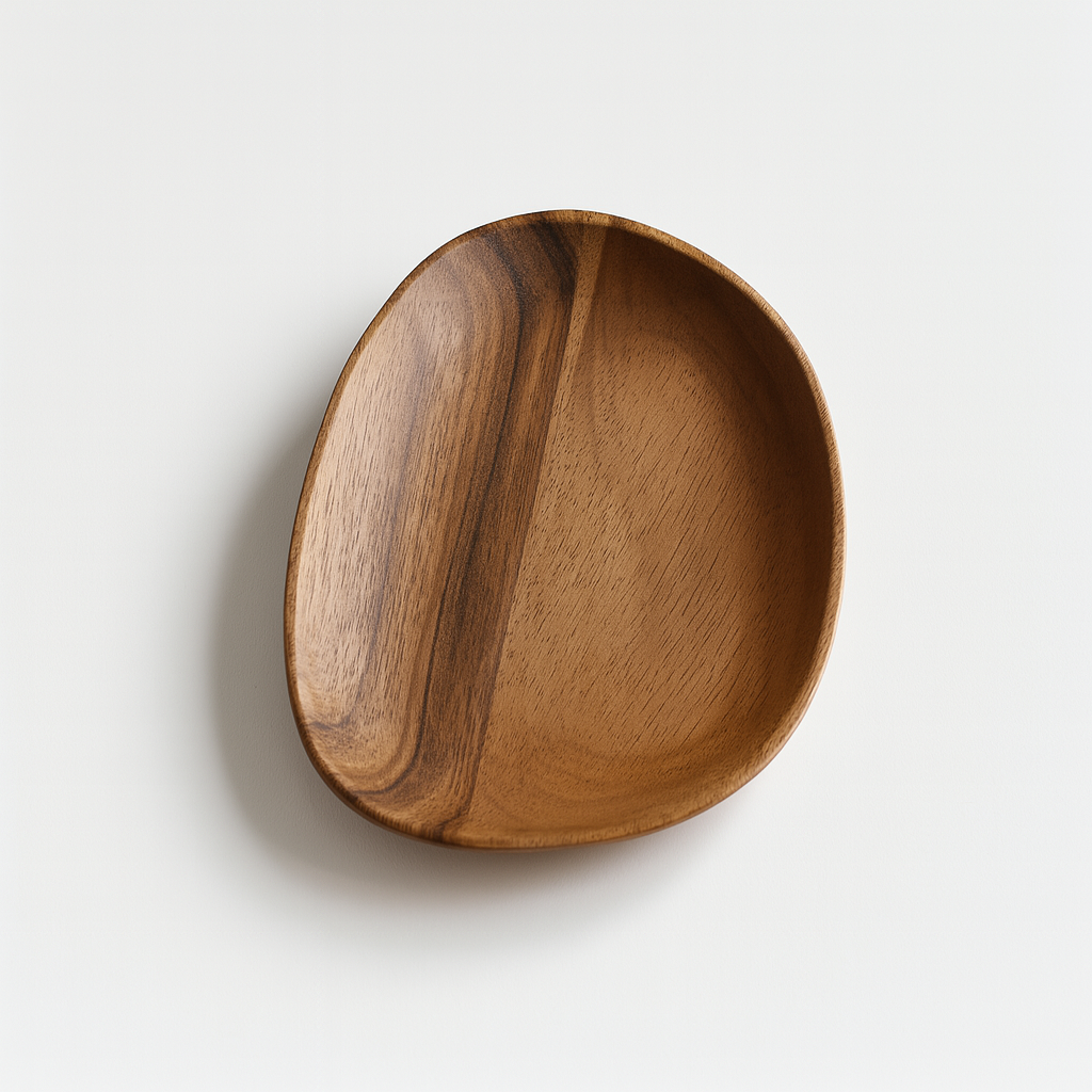 assiette en bois massif naturel élégante et durable pour servir entrées fromages ou desserts