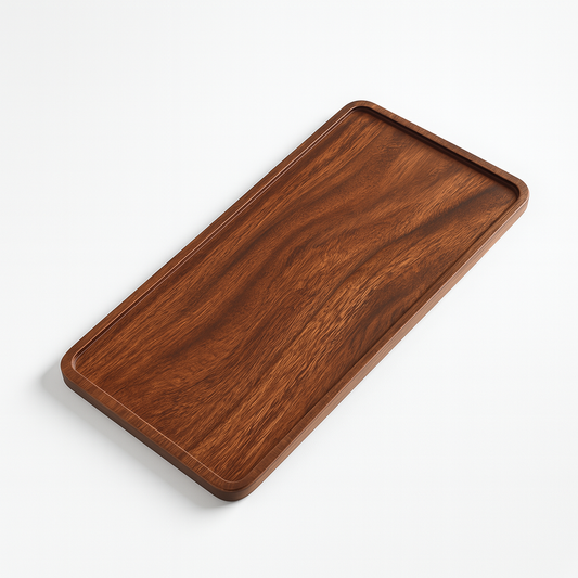 Plateau rectangulaire en bois naturel