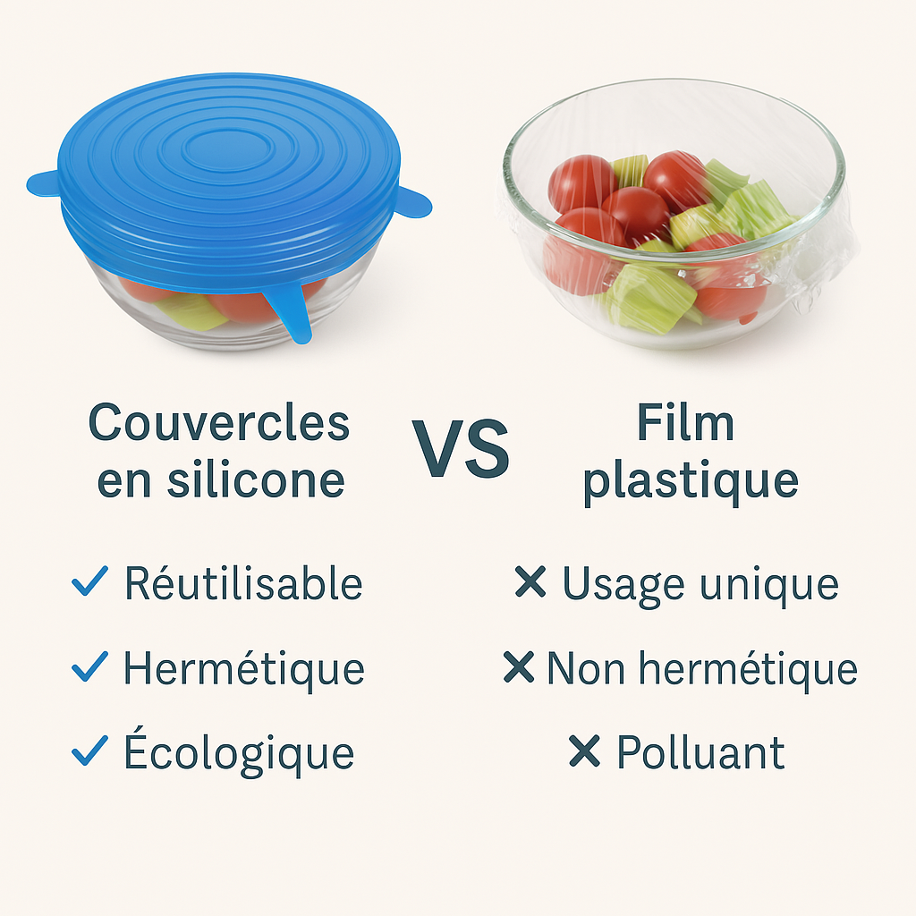 Couvercle silicone extensible