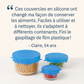Couvercle silicone extensible - Lot de 6 pièces