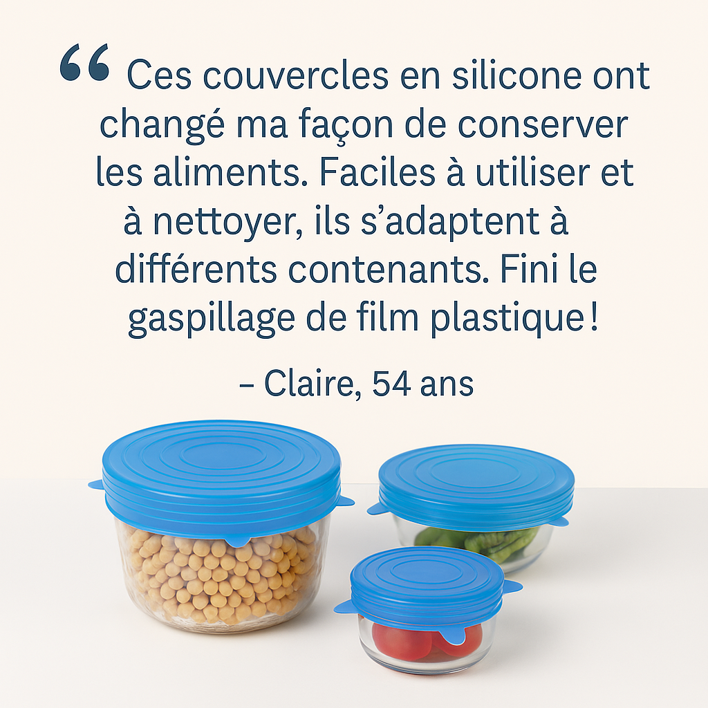 Couvercle silicone extensible