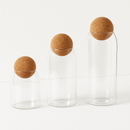 Bocaux en verre et bouchon de liège - Lot de 3, élégants et pratiques