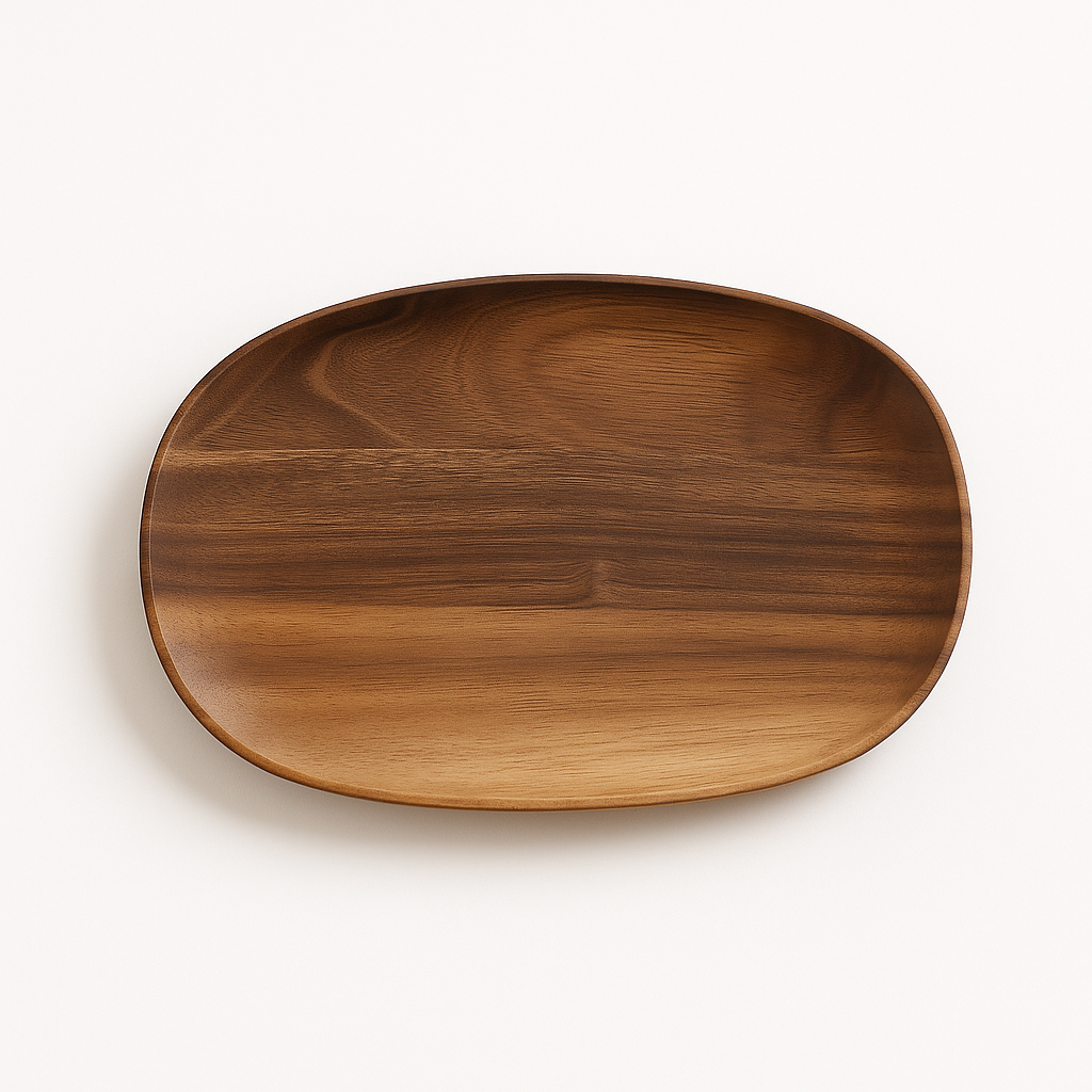 Assiette en bois massif