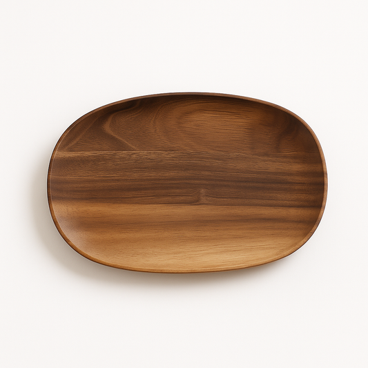 Assiette en bois massif