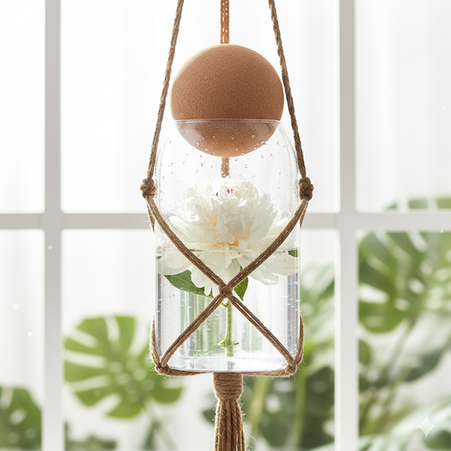 Bocaux en verre avec boule de liège - Lot de 3