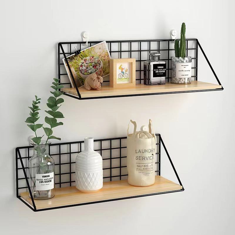 Étagère murale élégante - Bois et métal pour intérieur moderne