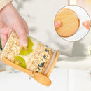 Bocaux en verre avec cuillère en bois - Pratiques et élégants