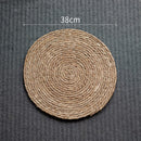 Set de table rond en rotin tressé à la main, 38 cm, protection naturelle élégante pour table, matériau durable et écologique