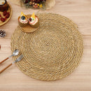 set de table rond en rotin tressé main pour protection et décoration naturelle de la table