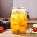 Bocal en verre transparent avec couvercle articulé pour conservation alimentaire fraîche et durable