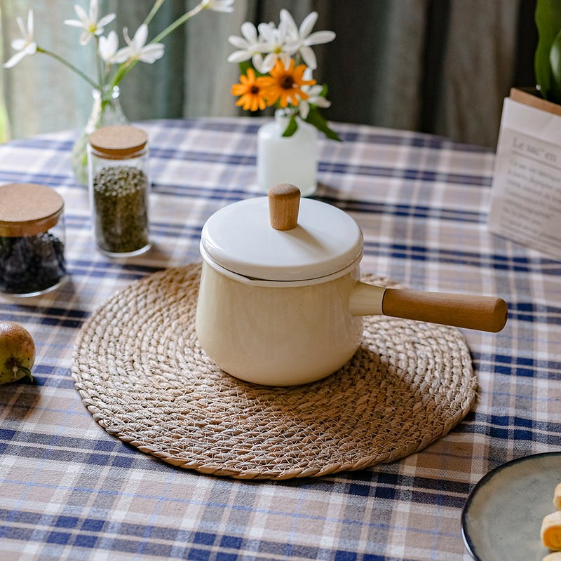 Set de table rond en rotin