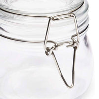Bocal en verre transparent avec couvercle articulé hermétique pour conservation alimentaire pratique et élégante