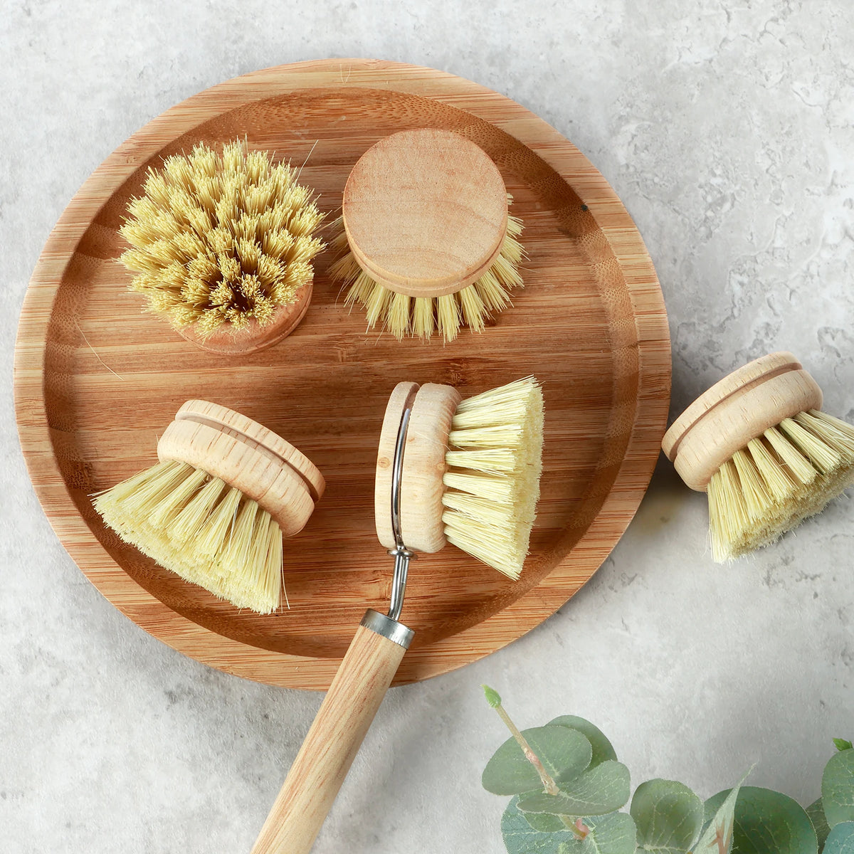 Set de brosses à vaisselle en bambou