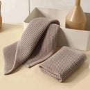 Soft absorbent cotton dishcloths with honeycomb weave for kitchen cleaning and drying tasks