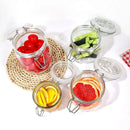 Bocal en verre avec couvercle articulé hermétique pour stocker aliments secs fruits et légumes frais