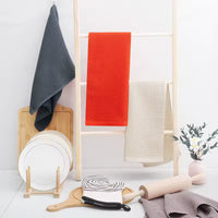 Torchons en coton absorbants et doux pour cuisine, lot de 4/6 pièces colorées
