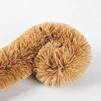 Brosse de nettoyage naturelle en fibre de coco pour évier de cuisine, avec poils en PP résistants pour nettoyer la vaisselle et les bouteilles.