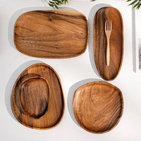 Assiettes en bois massif