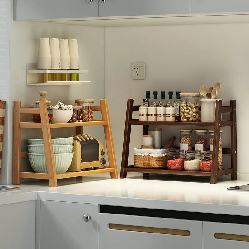 Étagère de cuisine en bois
