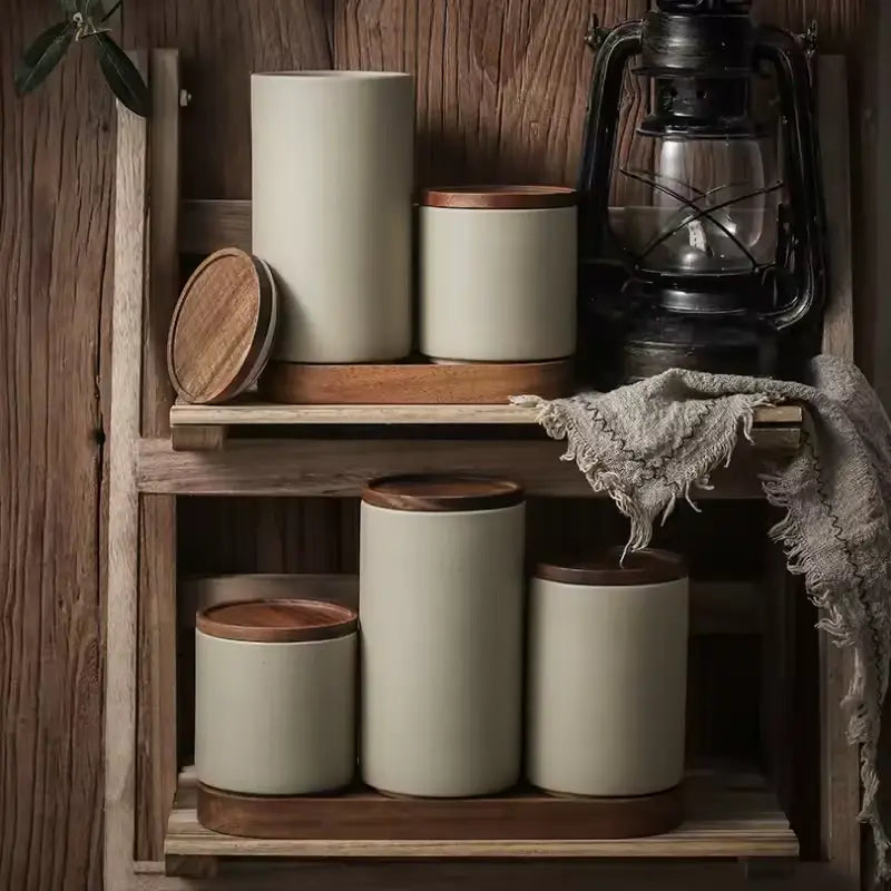 Pots de rangement en céramique