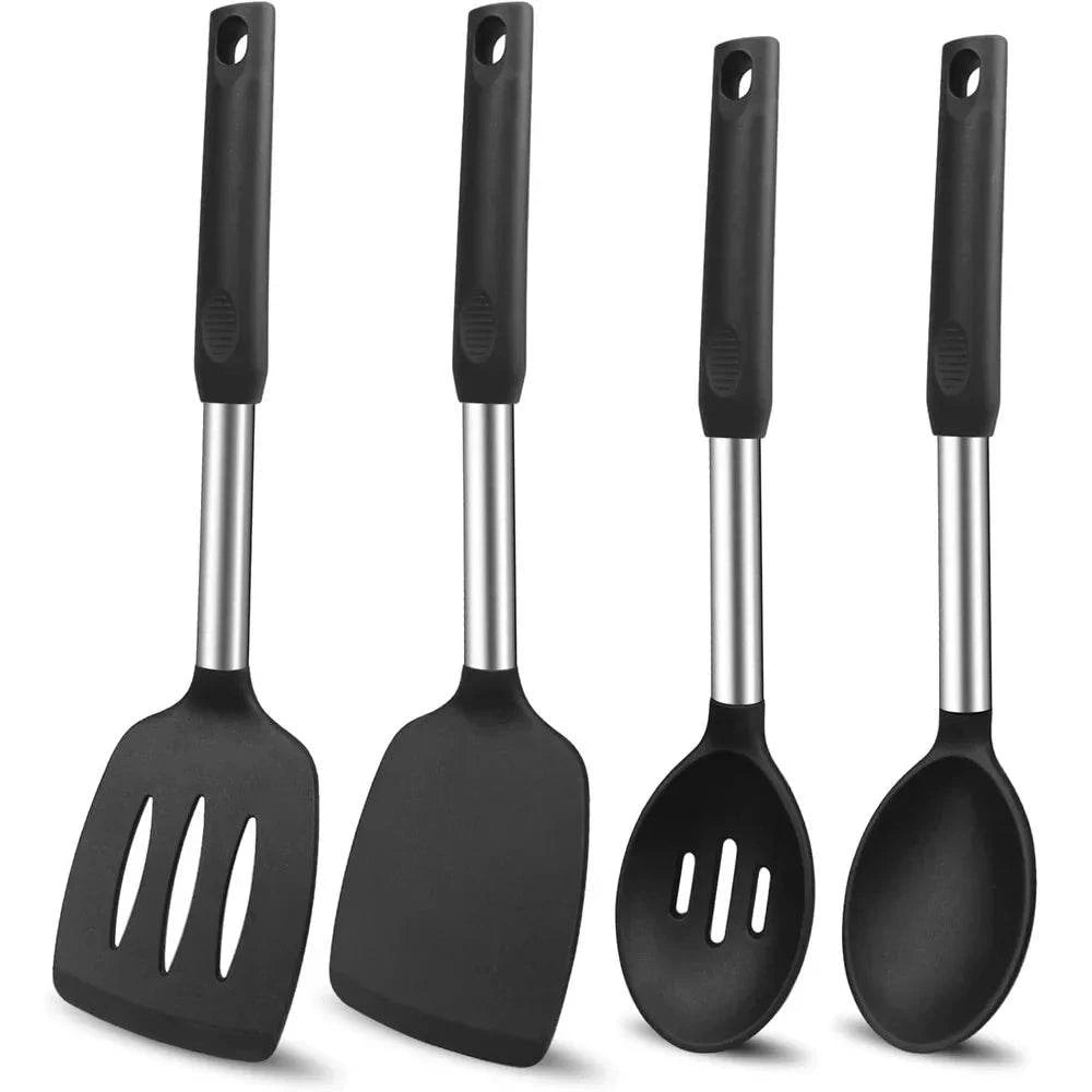 Ustensiles de cuisine en silicone - 4 pièces résistants et hygiéniques