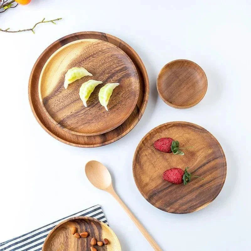 Plateau rond en bois - Élégant et résistant pour vos moments conviviaux