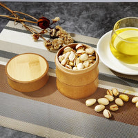 Pot de stockage en bambou naturel