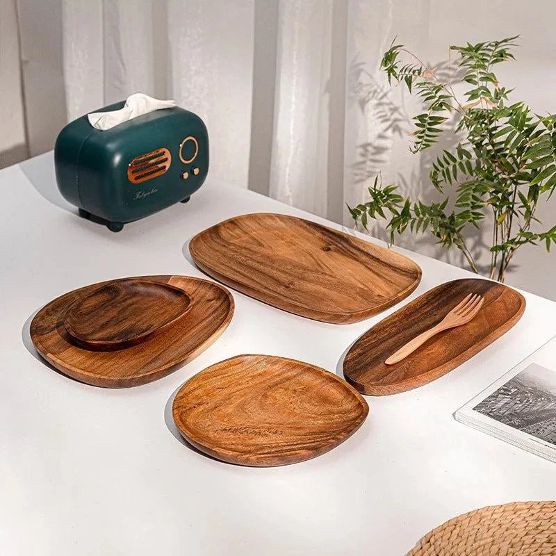 Kaindly - Assiette en bois massif - Élégance naturelle pour votre table