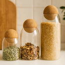 Kaindly - Bocaux en verre avec boule de liège - Lot de 3