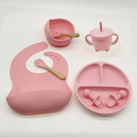 Coffret repas bébé rose pâle - Kaindly