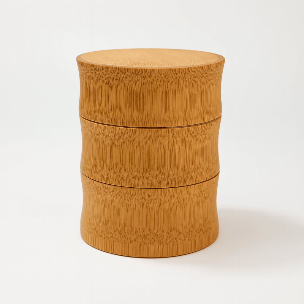 Kaindly - Pot de stockage en bambou naturel