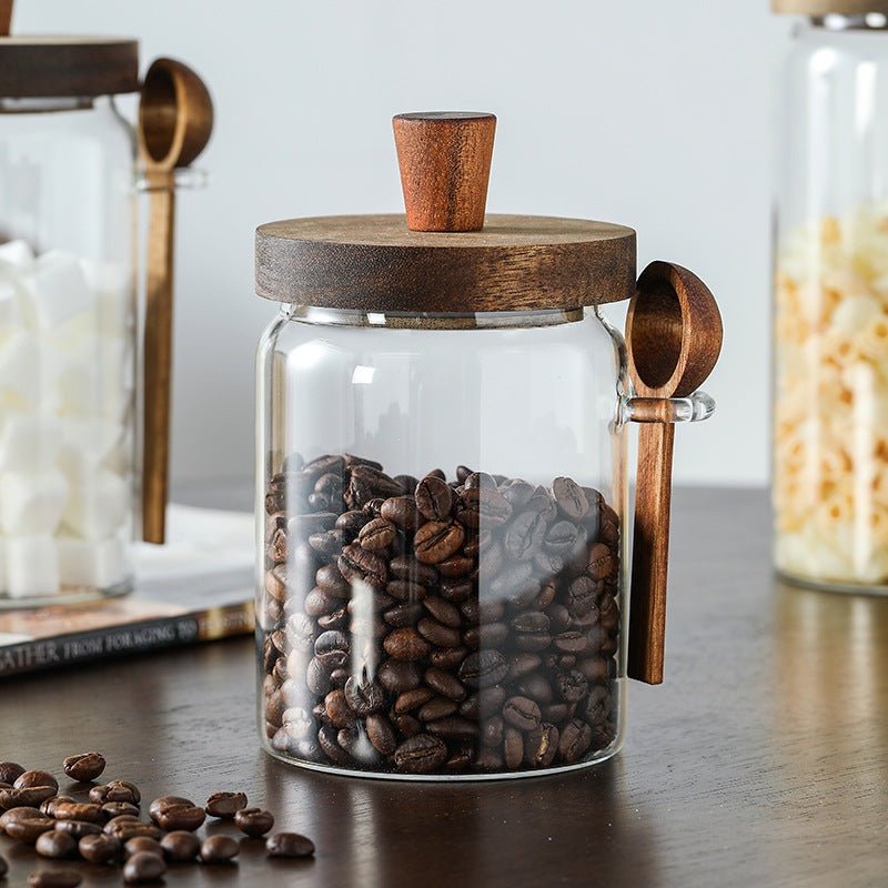 Kaindly - Pots en verre avec cuillères en bois